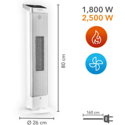 Termoventilatore ceramico tfc 25 e - Trotec