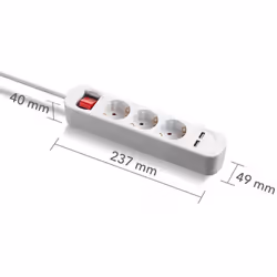Tutto in un dispositivo: ciabatta a 3 prese e due porte USB Con la pratica ciabatta PVH3, non sarete mai più alla dispertata ...