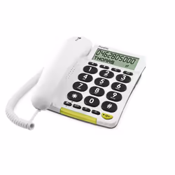 Doro 312cs, Telefono analogico, Cornetta cablata, Telefono con vivavoce, 30 voci, Identificatore di chiamata, Bianco