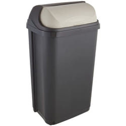 Pattumiere da Cucina, pp, Grigio Grafite, 50 litri