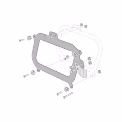 SW-Motech Kit adattatore per portapacchi Givi - 2 pz. Per casi TRAX ADV/EVO.