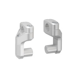 SW-Motech Vario barra posteriore per manubrio Ø 28 mm - Up/back variabile. Argento., argento
