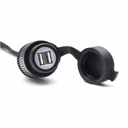 SW-Motech Doppia porta di alimentazione USB con cablaggio - 2.000 mA. 12 V., nero - Vista aggiuntiva 3