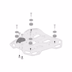 SW-Motech Kit adattatore per ADVENTURE-RACK - Nero. Per TRAX ADV/ION/EVO., nero-argento