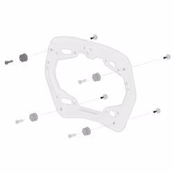SW-Motech Kit adattatore per portapacchi laterale PRO - Per valigie laterali in ABS AERO. Montaggio di 2 custodie.