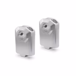 SW-Motech Bar riser per manubrio Ø 22 mm - H=50 mm., argento