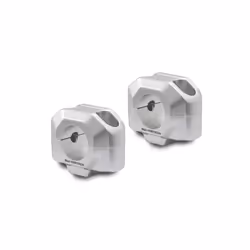 SW-Motech Bar riser per manubrio Ø 28 mm - H=20 mm., argento