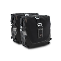 Sistema di borsa laterale SW-Motech Legend Gear LC Black Edition - Moto Guzzi V9 Roamer/Bobber (15-)., nero