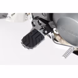 SW-Motech ION Aprilia / BMW / Suzuki Footrest Kit, nero-argento