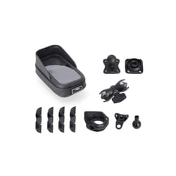SW-Motech Kit di montaggio GPS universale con custodia per telefono - Braccio di presa da 2", per filettatura manubrio/specchietto
