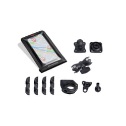 SW-Motech Kit di montaggio GPS universale con Borsa a secco per smartphone - Braccio di presa da 2", per filettatura manubrio/specchietto