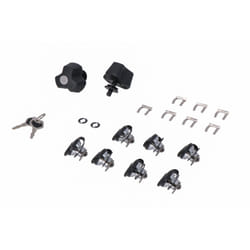 SW-Motech TRAX set di serrature con protezione antifurto PRO - 9 serrature corrispondenti, 2 chiavi. Protezione antifurto.