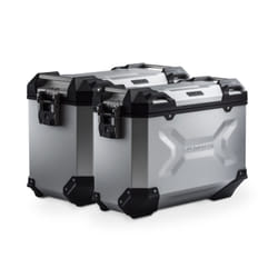 SW-Motech TRAX ADV sistema di cassa in alluminio - Argento. 45/37 l. Aprilia Tuareg 660 (21-), argento