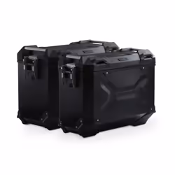 Sistema di valigie in alluminio SW-Motech TRAX ADV - Nero. 45/37 l. Honda X-ADV (20-24)., nero