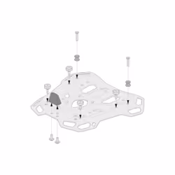 Kit adattatore SW-Motech per ADVENTURE-RACK - Nero. Per Givi/Kappa Monokey., nero-argento