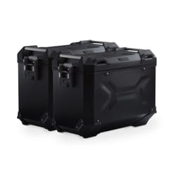 Sistema di valigie in alluminio SW-Motech TRAX ADV - Nero. 45/37 l. Ducati DesertX (22-)., nero