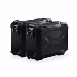 Sistema di valigie in alluminio SW-Motech TRAX ADV - Nero. 37/37 l. Yamaha MT-07 Tracer (16-)., nero