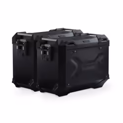 Sistema di valigie in alluminio SW-Motech TRAX ADV - Nero. 45/45L. Honda XL750 Transalp (22-)., nero