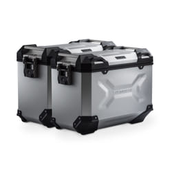 Sistema di valigie in alluminio SW-Motech TRAX ADV - Argento. 45/45L. Honda XL750 Transalp (22-)., argento
