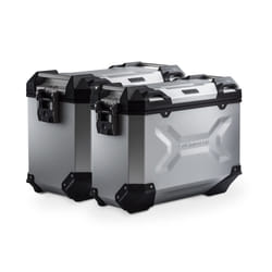Sistema di valigie in alluminio SW-Motech TRAX ADV - Argento. 45/37L. Tiger 1200 Rally / GT Explorer., argento