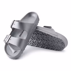 Birkenstock Arizona Essentials Sandali Unisex Metallico, Argento