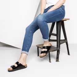 Birkenstock Arizona Sandali Unisex Nero - Vista aggiuntiva 7