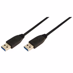 LogiLink 2m USB A - USB A 3.0 M/M, 2 m, USB A, USB A, USB 3.2 Gen 1 (3.1 Gen 1), Maschio/Maschio, Nero