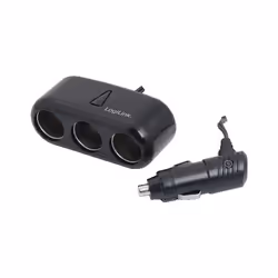 LogiLink PA0038, Auto, Interno, Esterno, AC, Accendisigari, USB, 5 A, Nero