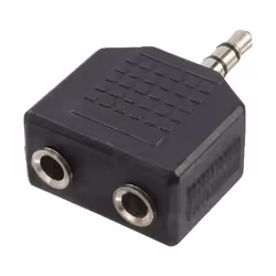 LogiLink CA1002, 3.5mm, 2x3.5mm, Nero
