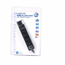 LogiLink USB 2.0 7-Port Hub with On/Off Switch 480 Mbit/s