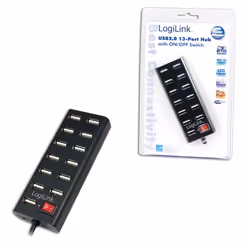 LogiLink UA0126 hub di interfaccia 480 Mbit/s Nero