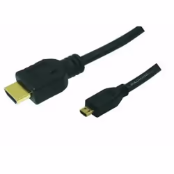 LogiLink 1.5m HDMI to HDMI Micro - M/M, 1,5 m, HDMI tipo A (Standard), HDMI tipo D (Micro), Nero