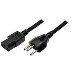 LogiLink Swiss-IEC - C13, 1.8m Nero 1,8 m Accoppiatore C13