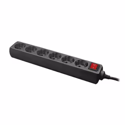 LogiLink LPS202B, 1,4 m, Tipo F, IP20, Nero, TÜV, GS, 6 presa(e) AC