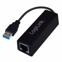 LogiLink UA0184A, Cablato, USB, Ethernet, 1000 Mbit/s, Nero