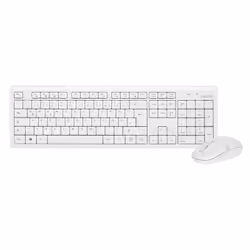 LogiLink ID0104W, Full-size (100%), Wireless, USB, Bianco, Mouse incluso