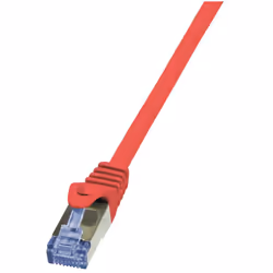 LogiLink Cat6a S/FTP, 10m, 10 m, Cat6a, S/FTP (S-STP), RJ-45, RJ-45, Rosso