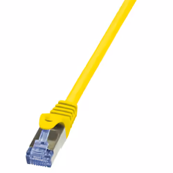 LogiLink 0.25m Cat.6A 10G S/FTP, 0,25 m, Cat6a, S/FTP (S-STP), RJ-45, RJ-45, Giallo