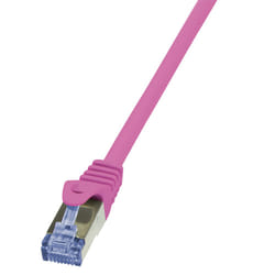 LogiLink 0.25m Cat.6A 10G S/FTP cavo di rete Rosa 0,25 m Cat6a S/FTP (S-STP)