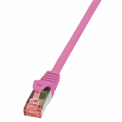 LogiLink Cat.6 S/FTP, 0.25m, 0,25 m, Cat6, S/FTP (S-STP), RJ-45, RJ-45, Rosa