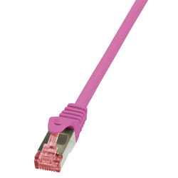 LogiLink Cat.6 S/FTP, 0.25m cavo di rete Rosa 0,25 m Cat6 S/FTP (S-STP)