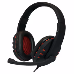 LogiLink HS0033 cuffia e auricolare Cablato A Padiglione Musica e Chiamate Nero, Rosso - Vista aggiuntiva 4