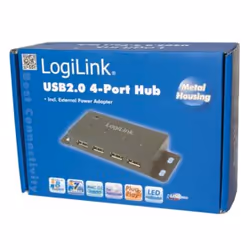 LogiLink UA0141A hub di interfaccia 480 Mbit/s Nero