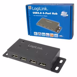 LogiLink UA0141A hub di interfaccia 480 Mbit/s Nero
