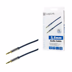 LogiLink 3.5mm - 3.5mm 5m cavo audio Blu - Vista aggiuntiva 4