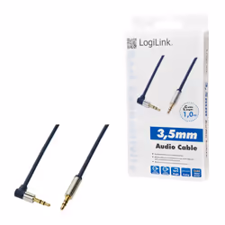 LogiLink 3.5mm - 3.5mm 1m cavo audio Blu - Vista aggiuntiva 4