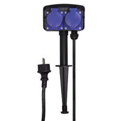 LogiLink LPS214 prolunghe e multiple 2 m 2 presa(e) AC Esterno Nero, Blu