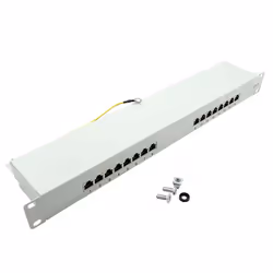 LogiLink NP0056, Grigio, Metallo, Montaggio a rack, 1U, RoHS, ISO/IEC 11801, TIA/EIA 568C.2