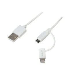LogiLink CU0118 cavo USB 1 m Micro-USB A USB A Bianco