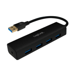 LogiLink UA0295 hub di interfaccia USB 3.2 Gen 1 (3.1 Gen 1) Type-A 5000 Mbit/s Nero